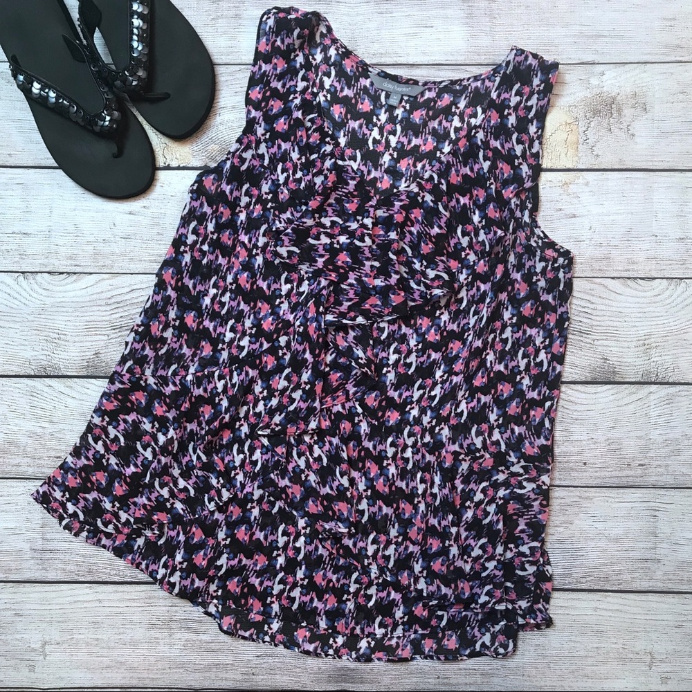Daisy Fuentes Ruffle Tank